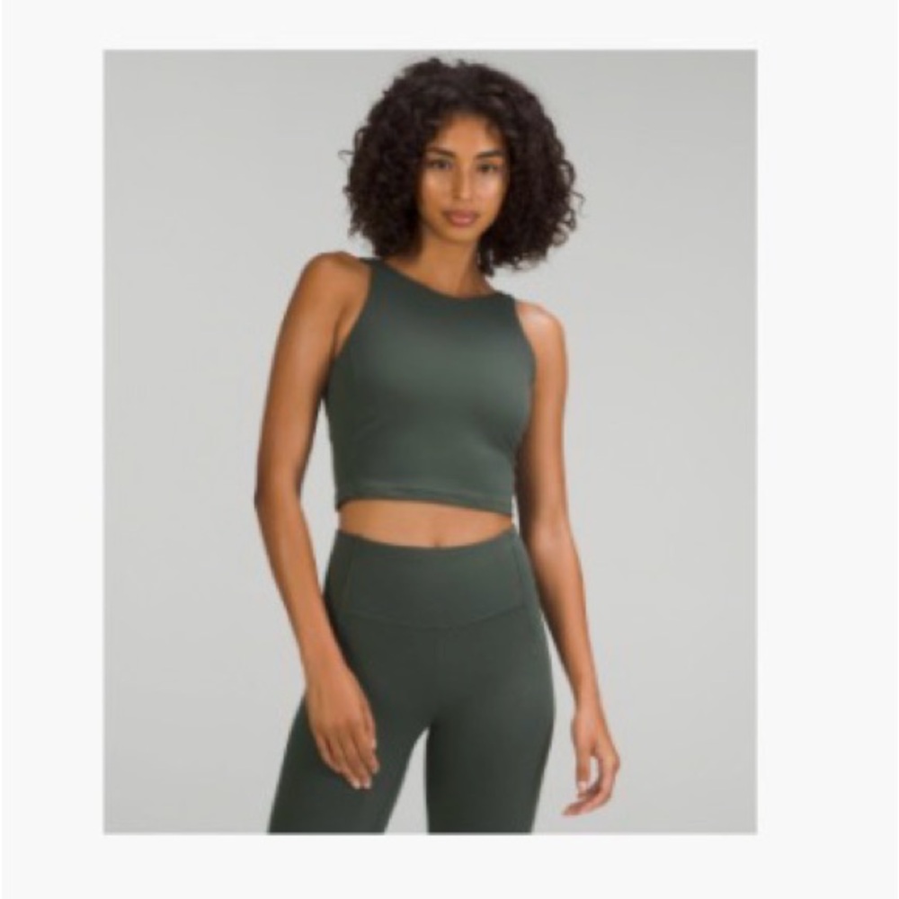 Lululemon high neck align top in Smoked Spruce size 12